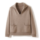 Women's Thickened V-neck Loose Knitwear Cashmere Sweater